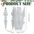 thumbnail image 3 of LGHDIWN 6 Pcs Christmas Finial Ornaments Shatterproof Plastic Finial Ball Drop Ornaments, Christmas Tree Hanging Decorations for Holiday, Vintage Drop Finial Pendant, 3 of 7