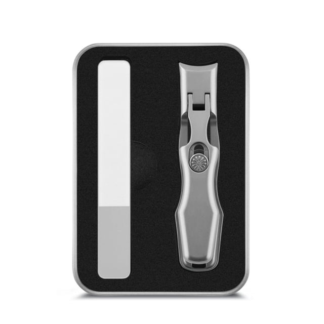 Cortaúñas para uñas de los pies, cortaúñas para uñas gruesas con receptor de uñas gruesas, acero ino Tomshoo 2pcs/Silver