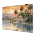 thumbnail image 2 of Designart "Sunset Scene House by the Water" Modern Landscape Beach Metal Art Print, 2 of 5