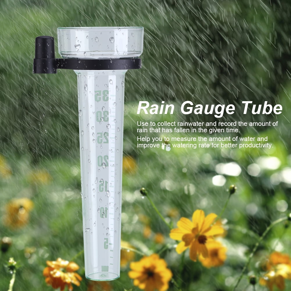 LHCER Plastic Rain Gauge Tube Accurate Measurement for Garden Outdoor