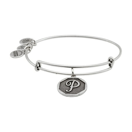 Alex and Ani Initial Charm Adjustable Wire Bangle Bracelet