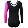 thumbnail image 2 of Girls Embroidery Gymnastics Leotard Long Sleeve Pink Ballet Dancewear, 2 of 5