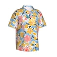 thumbnail image 2 of Bixox Men's Hawaiian Shirts Men's Watercolor Wildflowers Print Short-Sleeve Shirt-Small, 2 of 8