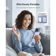 thumbnail image 3 of Baseus Magnetic Wireless Portable Charger, 5000mAh MagSafe Power Bank for iPhone 16/15/14, Fast Charging Battery Pack, Purple, 3 of 13