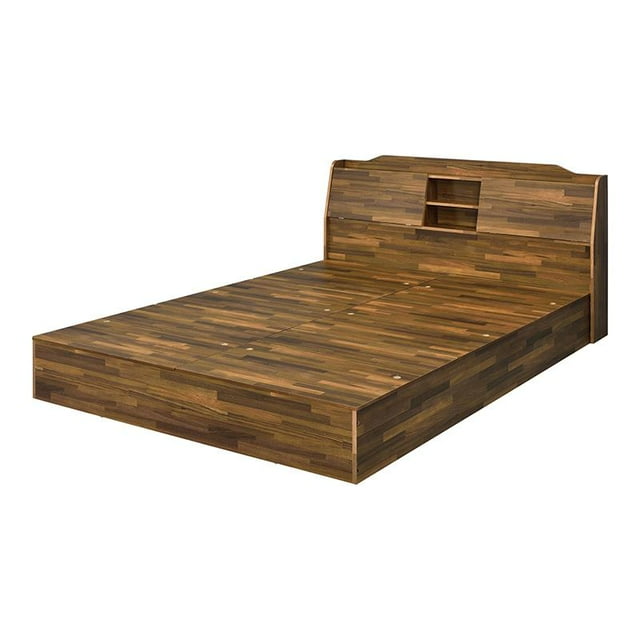 ACME Hestia Lit Plateforme en Bois Grand Noyer
