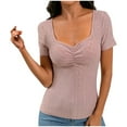 thumbnail image 2 of JMKQLZ Ladies' Spring/Summer New Product Solid Color Slant Collar Sleeveless Top Off Shoulder Strap T-shirt, 2 of 7