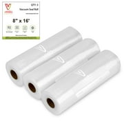 Vesta Precision Vacuum Seal Rolls | 8"x16' 3 Pack | Clear and Embossed