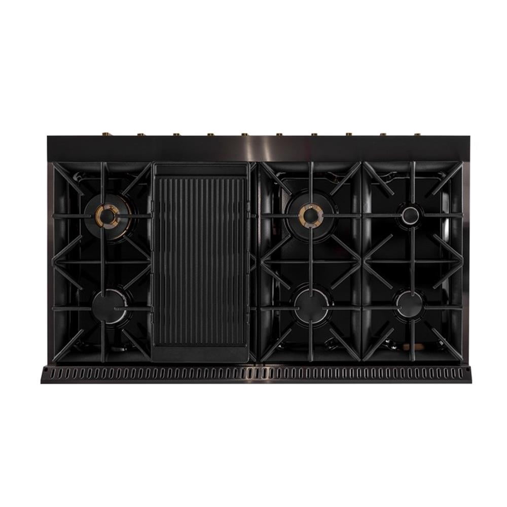 Pemberly Row 48" Natural Gas Range in Titanium Stainless Steel