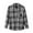 Black, variant on Njoeus Fashion Men's Cotton Plaid Shirt Loose Youth Long Sleeve Casual Shirts with Pocket
