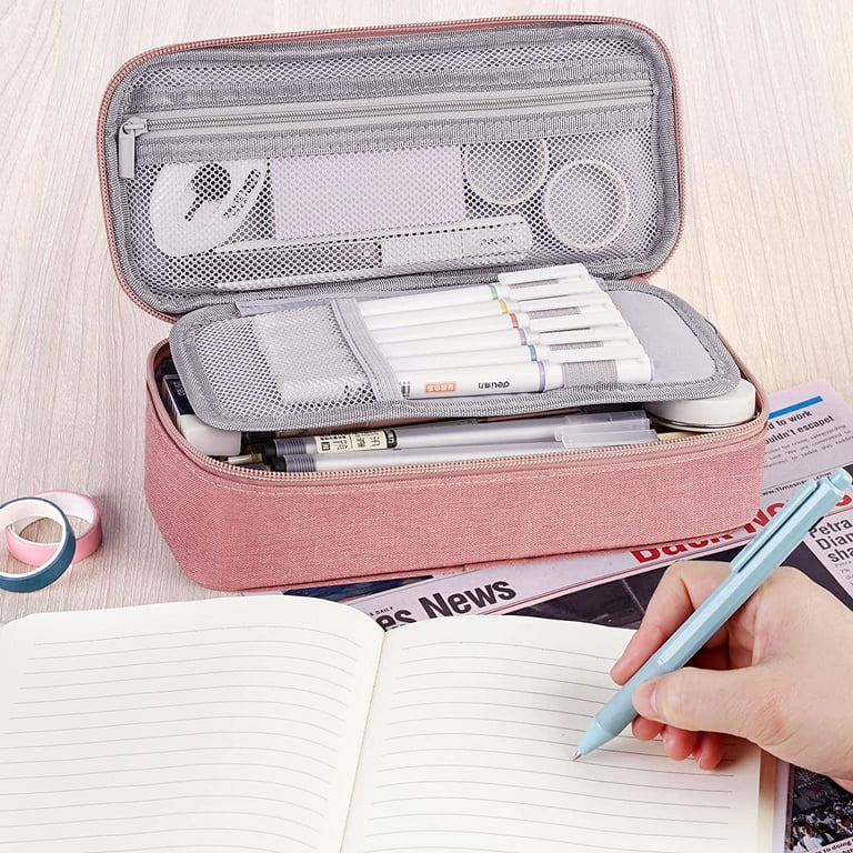 WEMATE Back To School Pencil Case - Large Pencil Pouch With Zipper Organizer For College, High School, Cute Waterproof Pencil Bag, Pencil Box For
