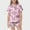 Pink, variant on Teen Silk Pajama Set for Girls Boys Dinosaur Pajamas Button Down Homewear Set Pjs Sleepwear Outfits Christmas Girls Pajamas 12-13 Years Kids Clothes