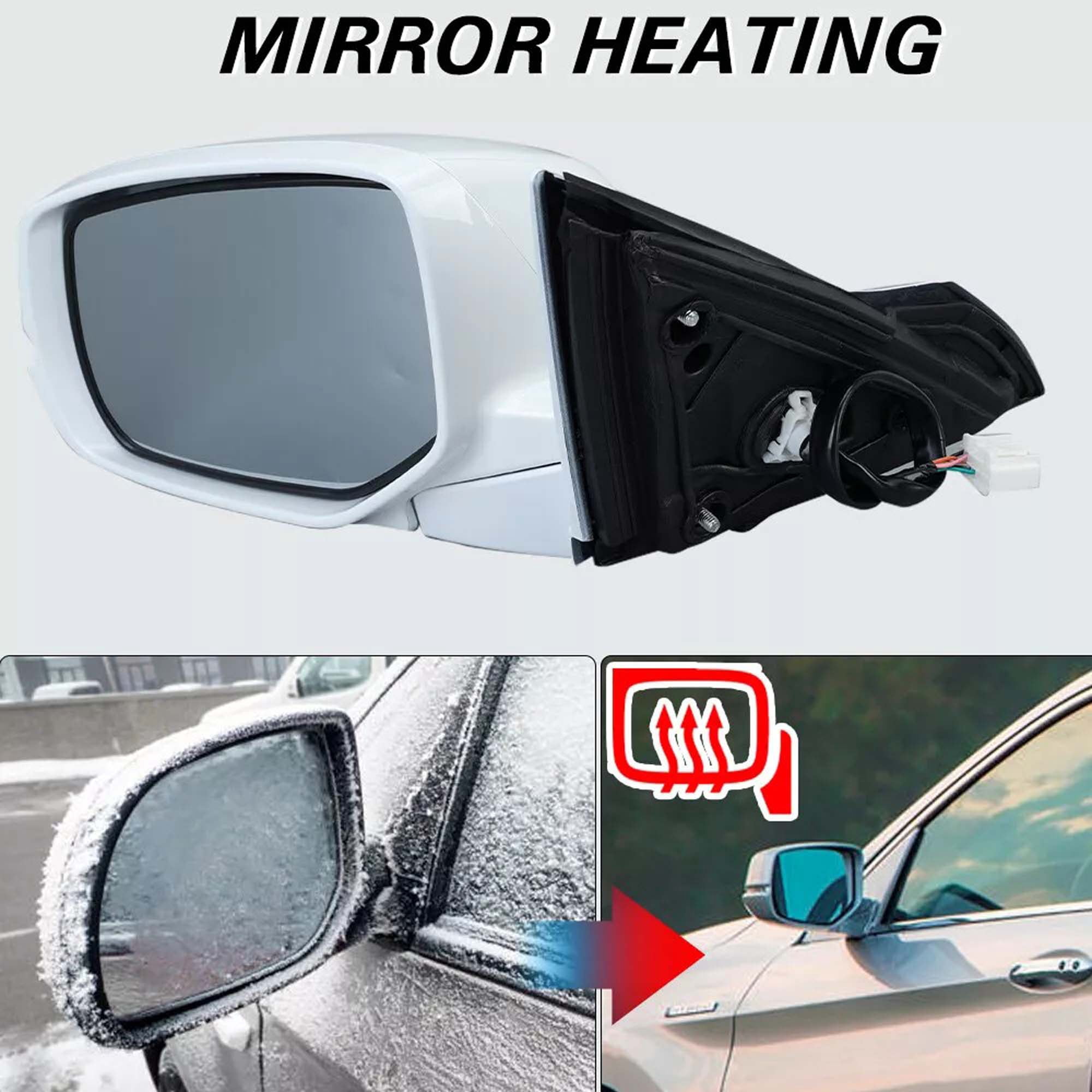 Mirror Assembly For Honda Accord 2013-2017 Left Driver Side Heated w/Turn Signal