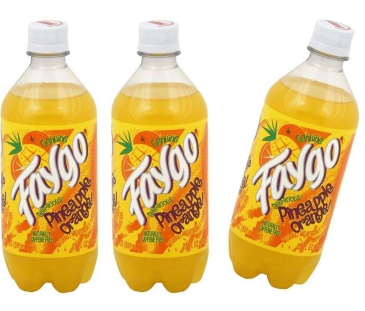 Faygo Pineapple Orange 20 oz Bottles, Quantity of 24