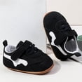 thumbnail image 7 of Rhuody Infant Sneakers For Boys Girls 6-12 Months Hook And Loop Crawling And Walking Shoes Solid Color Indoor Trainers Retro Style Footwear Black, 7 of 7