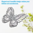 thumbnail image 4 of Uxcell 10Pcs Aplique de Mariposa de Encaje Bordado, 2"x2.4" Parche de Mariposa para Coser Apliques de Organza de Doble Capa para Ropa Vestidos de Boda Manualidades, Gris Plateado, 4 of 5