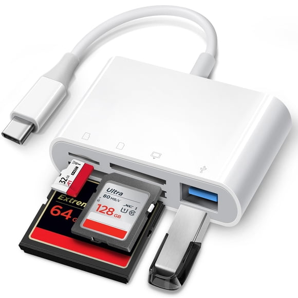 Lector de tarjetas SD USB-C ChiaOpio 4 en 1 con CompactFlash/SD/USB