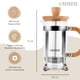 thumbnail image 3 of Cafetera Francesa Cazzenie de Vidrio 600 ml Prensa Francesa Legno, 3 of 7