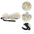 thumbnail image 3 of Unique Bargains 1 Pc Hair Disk Flower Bun Holder for Women Beige Black, 3 of 5
