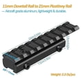 thumbnail image 4 of Tactical Dovetail Scope Extend Mount 11mm to 20mm Picatinny Weaver Rail Adapter, 4 of 5