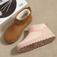 thumbnail image 6 of Berhood Girls Boots Cozy Faux Fur Ankle Boots for Girls Low Heel Outdoor Warm Winter Boots Pink 3 Big Kid, 6 of 6
