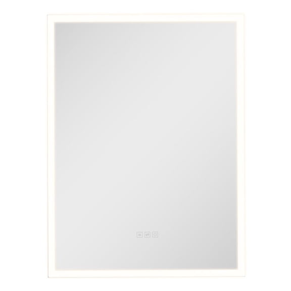 Lighted Medicine Cabinet with Mirror, 24 x 32 in Recessed or Wall Mount, 3 Color Dimmable LED Bathroom Medicine Cabinet with Magnifying Mirror, Adjustable Shelve Storage, Memory Defog Function