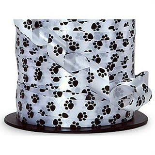 10 Yards X 2.5 Inch Cat Or Dog Paw Prints Black And White Wired Ribbon –  Brooklyn Belle