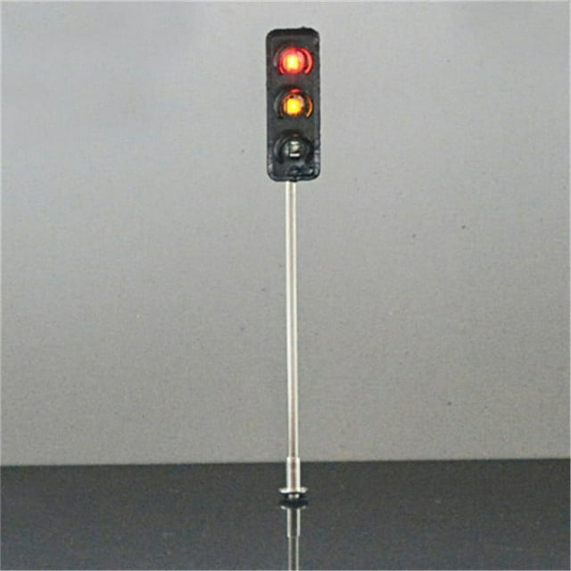 Single Side HO/OO Traffic Light Signal LED Model Train Railroad Crossing Street Mini Decoration