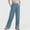 Blue, variant on SNKSDGM Women's Plus Womens Sweatpants Petite Cargo Pants Women Tall Long Women's High Waist Casual Pants Solid Color Corduroy Spliced Slit Hem Trousers for Women
