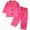 G820-Hot Pink, variant on HFHAPW Girls Pajamas Satin Pajama Set Silky Pjs Long Sleeve Button Down Sleepwear Loungewear Sets for Kids,2-3 Y