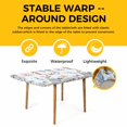 thumbnail image 4 of Seahorse Coastal Table Cloths for 3 Foot Rectangle Tables, Summer Beach Ocean Shell Jellyfish Starfish Patio Waterproof Elastic Fitted Tablecloths, Washable Rectangular Table Cover for Camping, 4 of 8