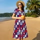 thumbnail image 4 of Easygdp golf para Vestido Transpirable de Mujer, Vestido Suelto de Manga Corta con Pliegues y Bolsillos para el Verano, 4 of 6