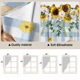 thumbnail image 5 of Spring Dog Swag Curtains for Kitchen/Bedroom/Living Room, Sunflower Daisy Botanical Blue Plaid Scalloped Curtains 63 Inch Long, Rod Pocket Window Swag Topper Curtains Valances 2 Panels Set 36"x63", 5 of 8