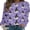 Purple Eye Witch Hat, variant on Sunisery Women's Halloween Graphic Sweatshirts, Cute Kawaii Ghost Pumpkin Pullover Crewneck Sweatshirt Tees Shirts