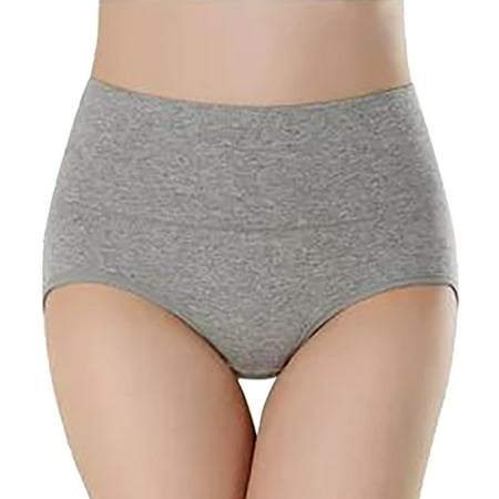 Humlua Tummy Underwear Women s 4 Pack Solid Color Panties Belly Lifting High Waist Shorts