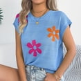 thumbnail image 4 of Roncen Women's Cap Sleeve Sweater Vest Crew Neck Sleeveless Casual Knit Tops 2026 Summer Clothes, 4 of 8