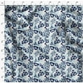 thumbnail image 4 of Soimoi Floral Print, Silk Fabric, Decor Sewing Fabric by The Yard 42 Inch Wide,Decorative Fabric for Shirts Suits Ties, Blue, 4 of 6