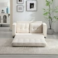 thumbnail image 4 of Derzers Velvet Tailored Backrest Convertible Sofa, Beige, 4 of 6