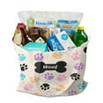 thumbnail image 3 of Whimsical Dog Canvas Tote – Playful Puppy and Paw Print Design Reusable Shopping Bag, 3 of 7
