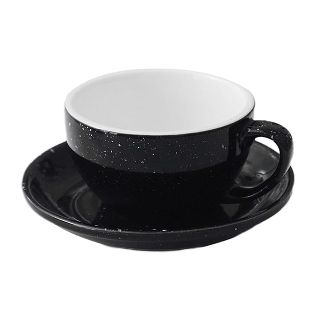 Taza Latte Art con platillo, taza de café de cerámica única para té, café y latte negro