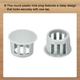 thumbnail image 4 of Uxcell 64PCS 12mm Light Gray Plastic Hole Plugs, Flush Type Panel Hole Caps, 4 of 6