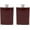 Crocodile Brown, variant on Set of 2 Stainless Steel Pocket Hip Flasks Wrapped in Faux Leather (Queen of Spades, 8 oz)