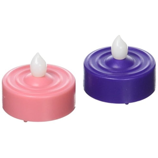Roman 4Piece Set Advent LED Tea Light Candles with Batteries