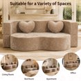 thumbnail image 6 of Bocarali 78.7" Convertible Folding Sofa Bed, Boneless Cloud Couch, Modular Sofa with Pillows, Warm Taupe, 6 of 10