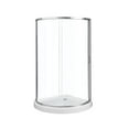 thumbnail image 2 of Ove Decors Breeze 38 in x 38 in x 77 in H Curved Corner Shower with Clear Glass & Shower Base and Satin Nickel Hardware, 2 of 15