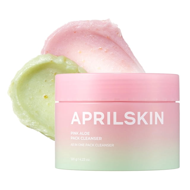 Limpiador de esmalte facial APRILSKIN Pink Aloe con semillas de mungo y soja