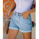 thumbnail image 3 of Pantalones cortos de mezclilla Onlypuff para mujer, denim Boyfriend, azul claro, talla M, 3 of 4