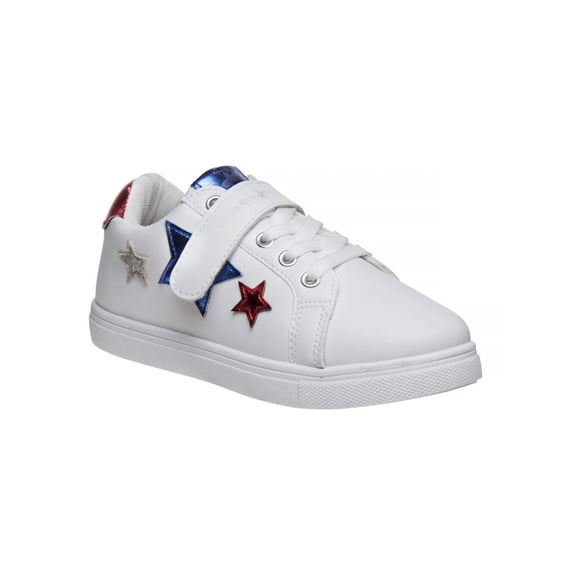 Beverly Hills Girls Sneakers Hook And Loop Closure, White, Size: 12