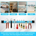 thumbnail image 6 of Magnetic Tool Bar 12-Inch, 8PCS Metal Tool Holder Strip for Wall Mount, Space Saving Garage Workshop Organizer Rack for Tools, 6 of 7