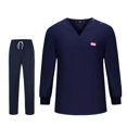 thumbnail image 2 of Nursing Scrubs V Neck Scrub Top and Pants for Veterinary SPA Operating Room S, 2 of 9