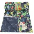 thumbnail image 2 of Indian Handmade Cotton Kantha Quilt Vinatge Blanket Quilt Frida Kahlo Print Kantha Bedding Throw Bohemian Bed Cover Kantha Gudari, 2 of 3